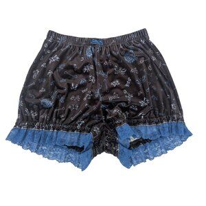 Corpse Bride Velvet Lounge Sleep Shorts Lace Hem Whimsigoth Cosplay Cozy Size M
